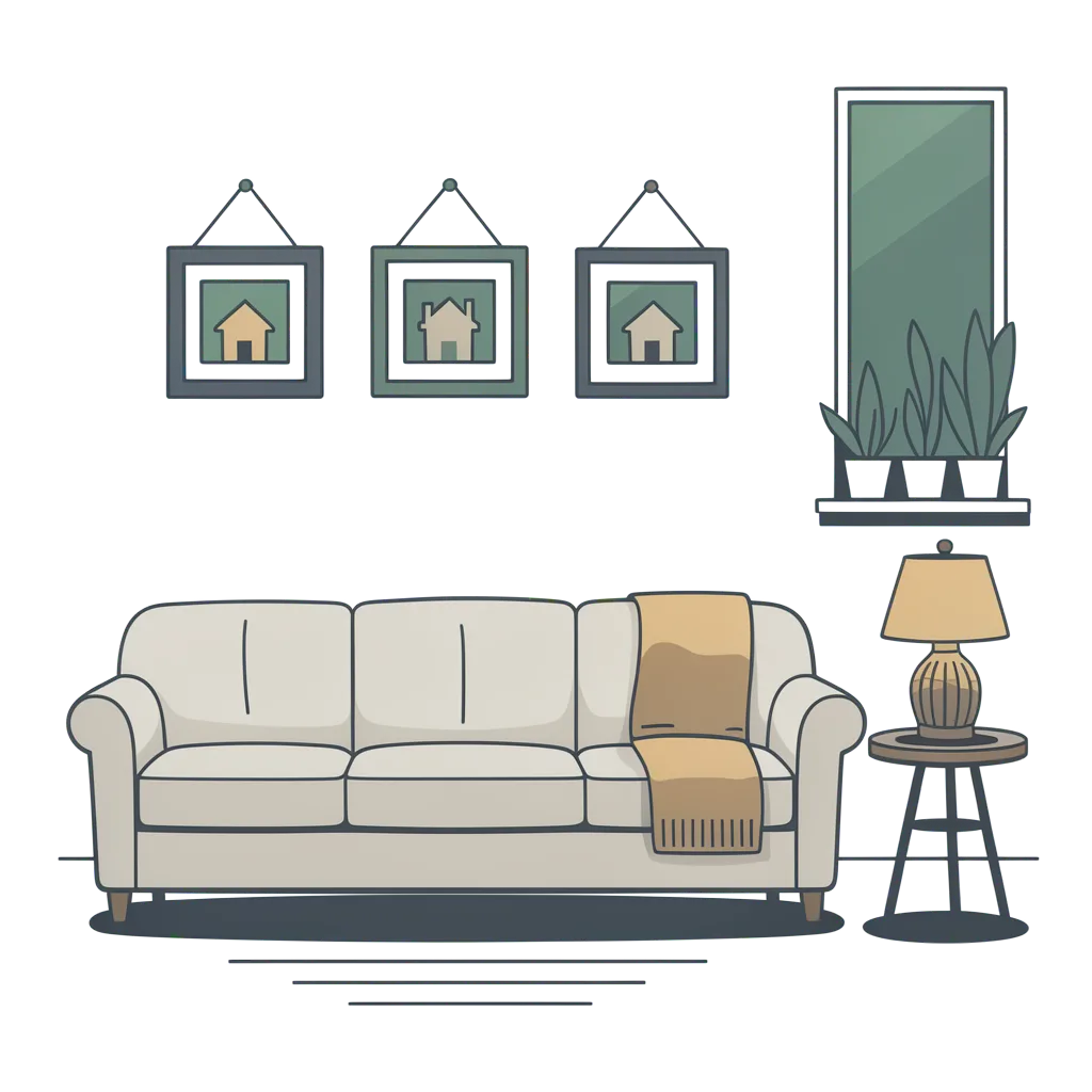Inherited home — quiet living room