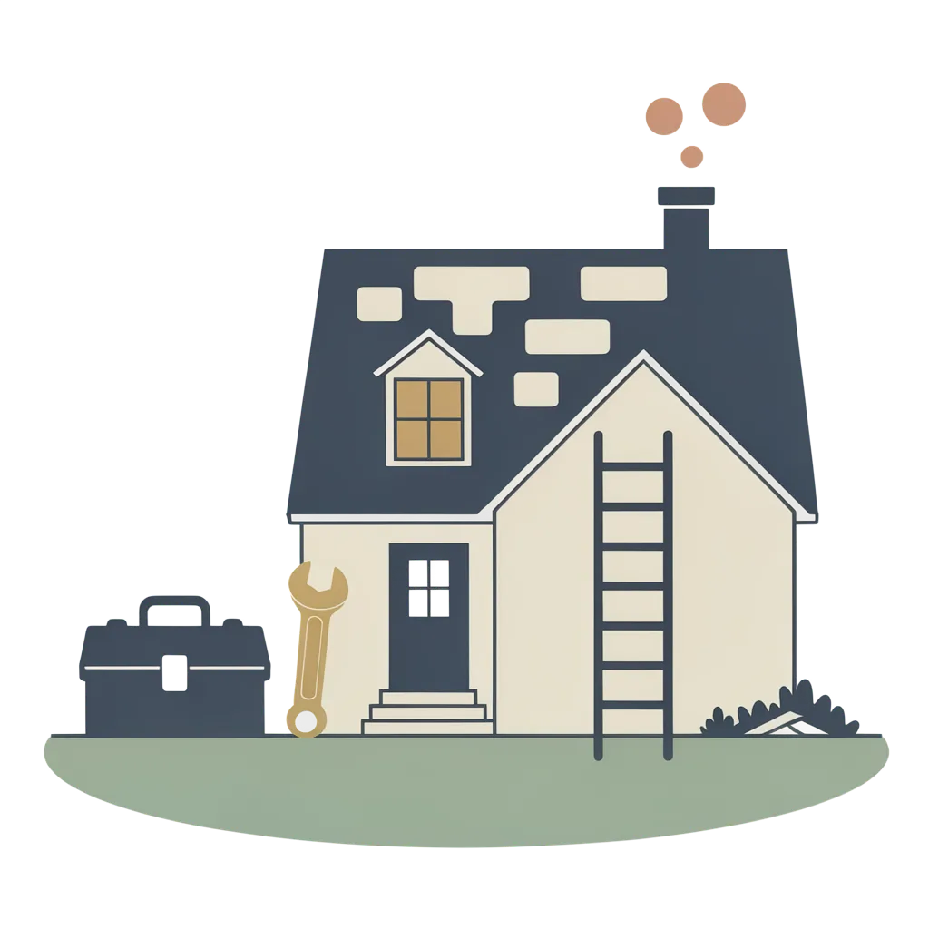 Major repairs — house being fixed up